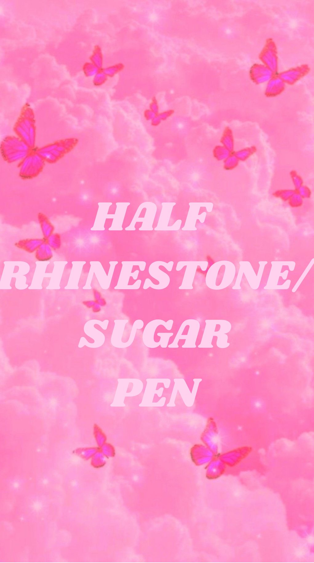 HALF RHINESTONE/SUGAR PEN
