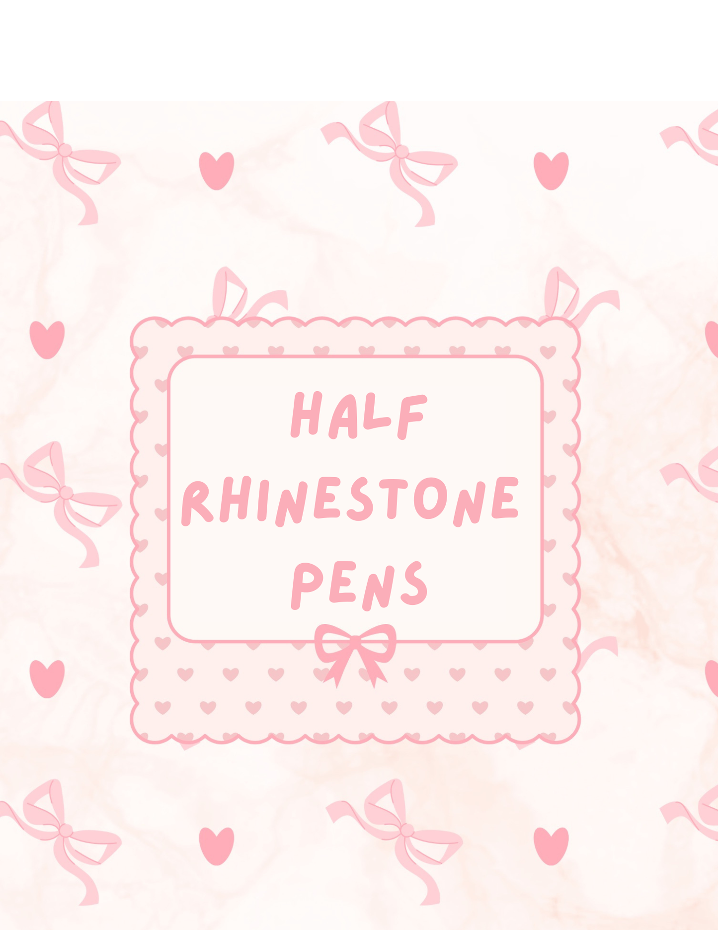 Doorable Pen with Half Rhinestone