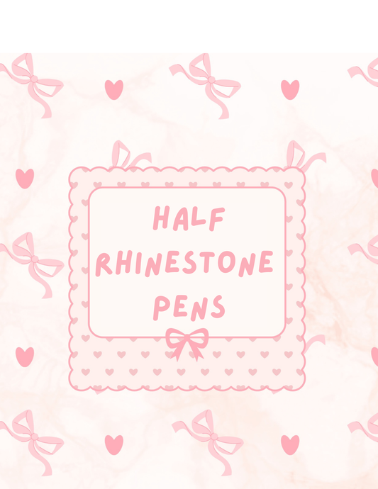 Doorable Pen with Half Rhinestone